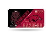 Arkansas Razorbacks Metal License Plate