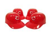 Cincinnati Reds Official MLB 8oz Mini Baseball Helmet Ice Cream Snack Bowls 4 by Rawlings
