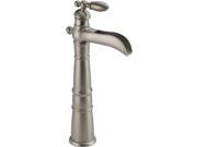 Delta 754LF SS Victorian Single Hole 1 Handle High Arc Bathroom Faucet in Stainl