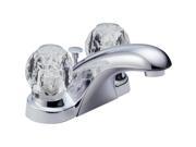 Delta B2512LF Foundations 4 in. Centerset 2 Handle Lavatory Faucet in Chrome