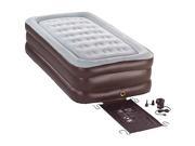 Coleman Aerobed 2000010294 Twin Double High Airbed Inflatable Mattress w Pump