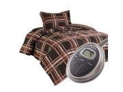 Sunbeam Premium Electric Heated Warming Comforter Set w Pillow Sham Twin Size