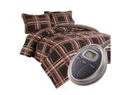 Sunbeam Premium Electric Heated Warming Comforter Set w Pillow Shams Full Queen