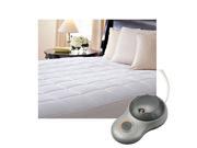 Sunbeam Premium Quilted Cotton Heated Electric Mattress Pad Full Size