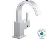 Delta 553LF Vero Single Hole 1 Handle High Arc Bathroom Faucet in Chrome