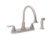 Premier 126968 Waterfront Lead Free Two Handle Kitchen Faucet with Spray PVD Br