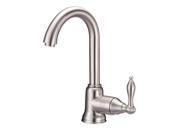Danze I D151540SS Fairmont Single Handle Bar Faucet with Side Mount Lever Handle in Stainless Steel