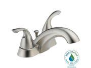 Delta 2523LF SSMPU Classic 4 in. 2 Handle Low Arc Bathroom Faucet in Stainless