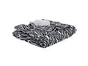 Biddeford 4441 907484 905 Comfort Knit Super Soft Heated Throw Blanket Zebra