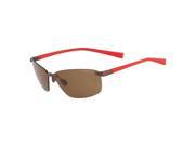 Nike Emergent EV0743 286 Men s Walnut Hyper Red Frame Brown Lens Sunglasses