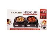 Crock Pot SCCPMDPK23 CH 2 Unit Hook Up 2 Qrt Round 3.5 Qrt Oval Slow Cooker Pack