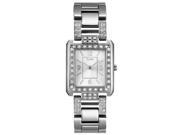 Timex T2N030 Ladies Classic Stone Set Silver Tone Watch
