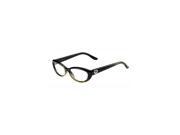 Gucci Womens Eyeglasses 3566 W8H 16 Plastic Oval Black Gold Frames