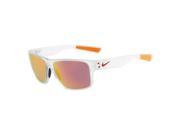 Nike Mavrk R EV0773 906 Matte Crystal Clear Crimson Frame Grey Mirror Sunglasses