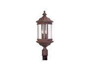 Sea Gull Lighting 8238 08 Hill Gate 3 Light Outdoor Post Lantern Rust Patina