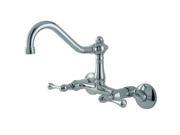 Kingston Brass KS3221BL Double Handle Wall Mount Kitchen Faucet