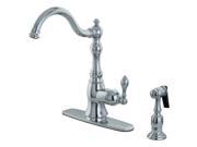 Kingston Brass GS7701ACLBS Gourmetier GS7701ACLBS American Classic Single Handle Kitchen Faucet Chrome