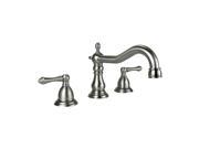 Dyconn Faucet WS3H05 BN Emory Modern 3 Hole Brushed Nickel Bathroom Faucet w