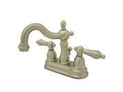 Kingston Brass Heritage Two Handle 4 Centerset Lavatory Faucet with Brass Pop up