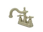 Kingston Brass Heritage Two Handle 4 Centerset Lavatory Faucet with Brass Pop up