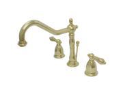 Kingston Brass Heritage Two Handle 8 to 16 Widespread Lavatory Faucet with Brass