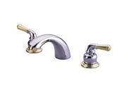 Kingston Brass KB954 Two Handle 4 in. to 8 in. Mini Widespread Lavatory Faucet with Retail Pop up