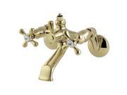 Kingston Brass CC2662 Vintage Wall Mount Tub Faucet with Riser Adapter Polished