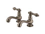 Kingston Brass Heritage Twin Handle Basin Faucet Set KS1108AL Satin Nickel