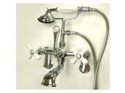 Kingston Brass Cc60T1 Clawfoot Tub Filler With Hand Shower Polished Chrome Finish