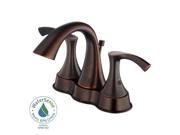 Danze I D301022BR Antioch 4 in. 2 Handle Bathroom Faucet in Tumbled Bronze