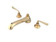 Kingston Brass Silver Sage Two Handle Roman Tub Filler KS4302ZL Polished Brass