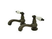 Kingston Brass Heritage Twin Handle Basin Faucet Set KS1105PL Oil Rubbed Bronz