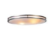 Monument 614011 Indoor Fluorescent Oval Ceiling Fixture Brushed Chrome 614011