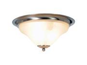 Monument 617249 Sanibel Lighting Collection 3 Light Flush Mount Brushed Nickel