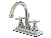 Kingston Brass KS8661EX Two Handle 4 in. Centerset Lavatory Faucet with Brass Pop up