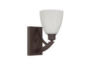 One Ligth Wall Sconce in Blackened Bronze