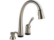Delta Pilar Single Handle Pull Down Kitchen Faucet w Touch2O Technology 980T