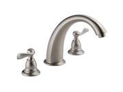Delta BT2796 SS Foundations 2 Handle Deck Mount Roman Tub Faucet in Stainless