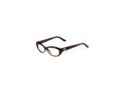 Gucci Womens Eyeglasses 3566 W9B 16 Plastic Oval Brown Gold Frames