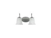 Sea Gull Lighting 44892 57 2 Light Bath Vanity Etched White Shades Weathd Pewter