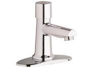 Chicago Faucets 3500 4E2805ABCP Single Supply Metering Sink Faucet Polished Ch