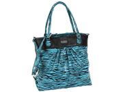Hadaki HDK818-84731 Tote Around Pod Leopard Aqua Nylon and Leather Women's Bag Hadaki HDK818-84731 Tote Around Pod Leopard Aqua Nylon and Leather Women's Bag