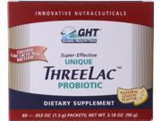 Global Health Trax ThreeLac Probiotic Natural Lemon 60 Packets