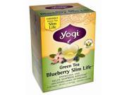 Yogi 0712570 Green Slim Life Herbal Tea Blueberry 16 Tea Bags