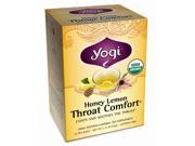 Yogi Honey Lemon Throat Comfort Tea 16 Tea Bags