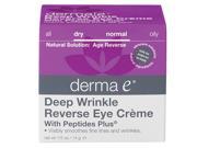 Deep Wrinkle Reverse Eye Crme With Peptides Plus Derma E 0.50 oz Cream