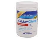 21st Century Calcium Citrate D3 Max 400 Caplets