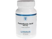 Pantothenic Acid Vitamin B5 500mg Douglas Laboratories 100 Capsule