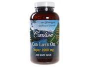 Super Cod Liver Oil 1000mg Carlson Laboratories 250 Softgel