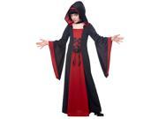 Hooded Robe Red Witch Costume